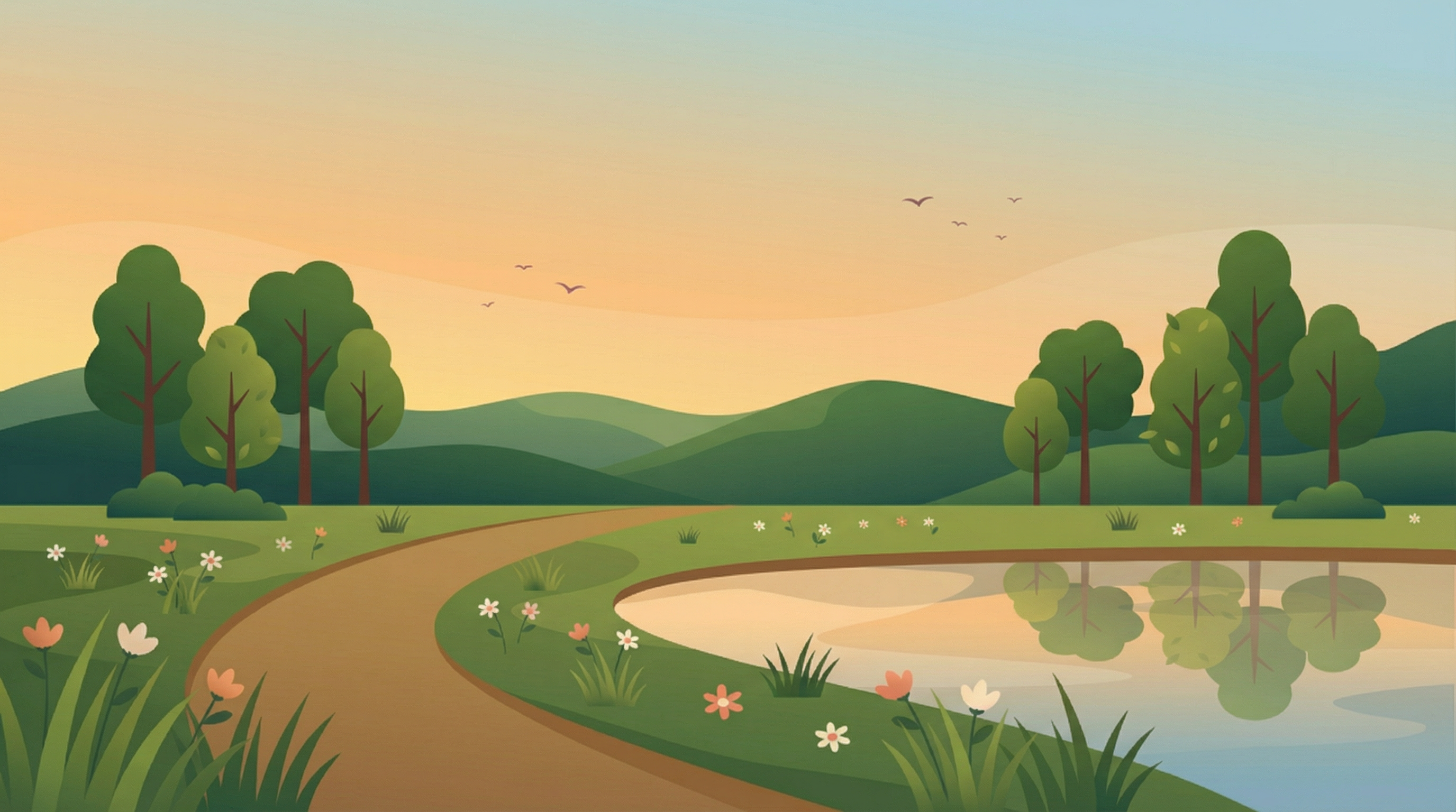 Inner Landscape - Summer stage: lush green flourishing from consistent healthy habits